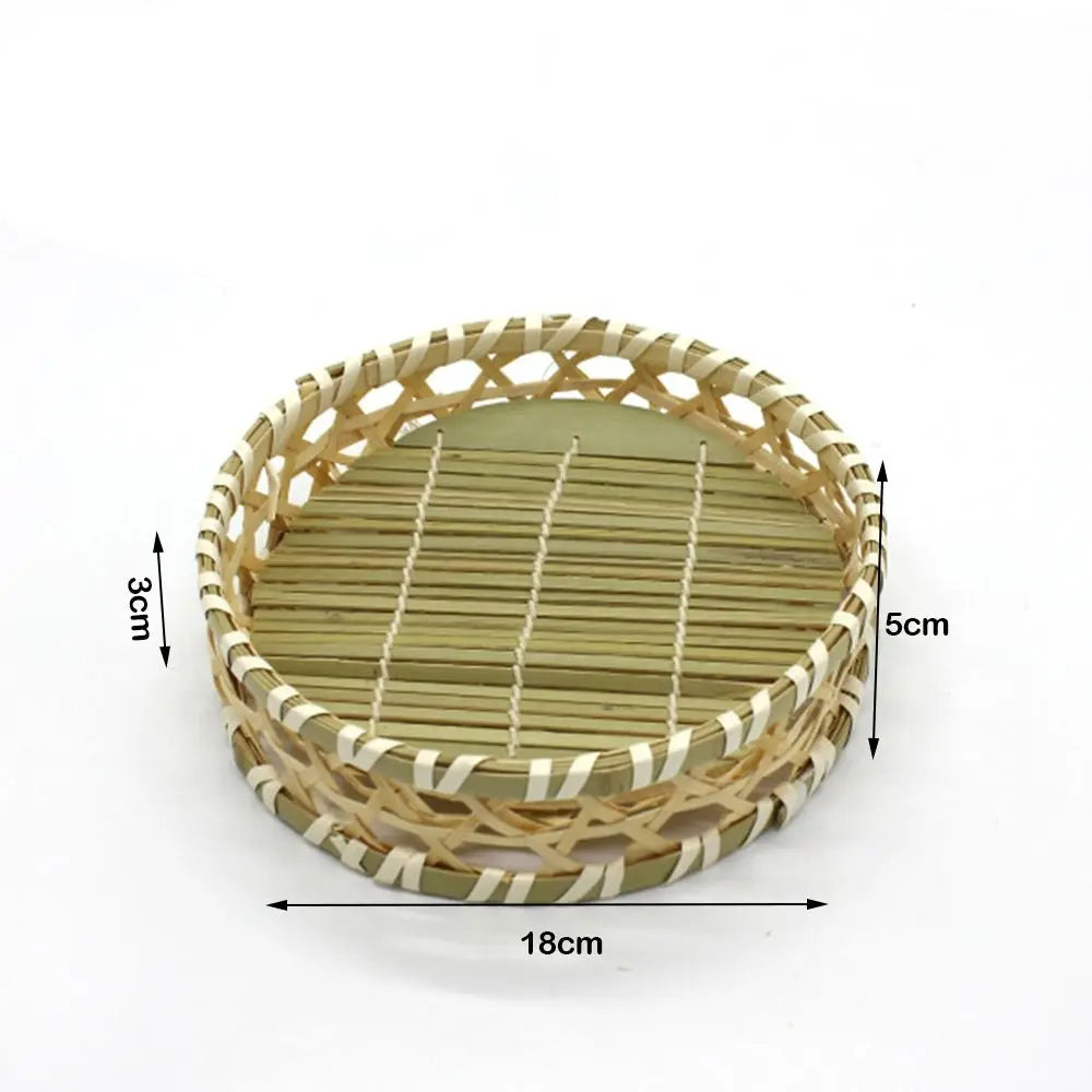Miniature Woven Bamboo Basket – 1:12 & 1:6 Dollhouse Decor