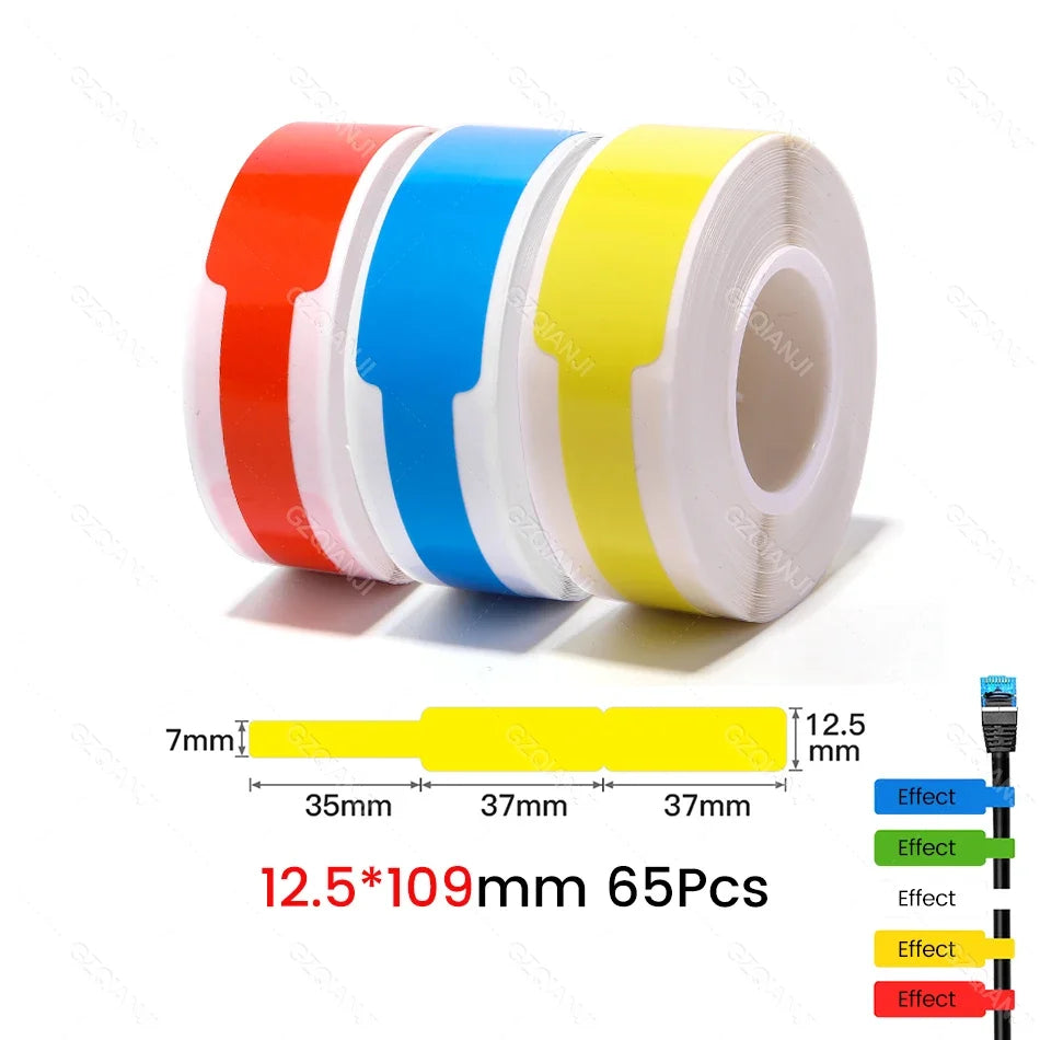 Niimbot Thermal Cable Label Stickers – Waterproof Self-Adhesive Tags