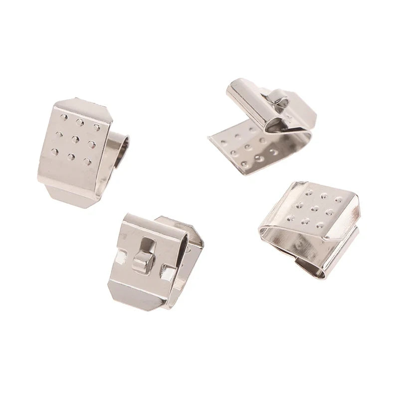 10pcs AA Nickel-Plated Snap-On Leaf Spring Battery Contacts