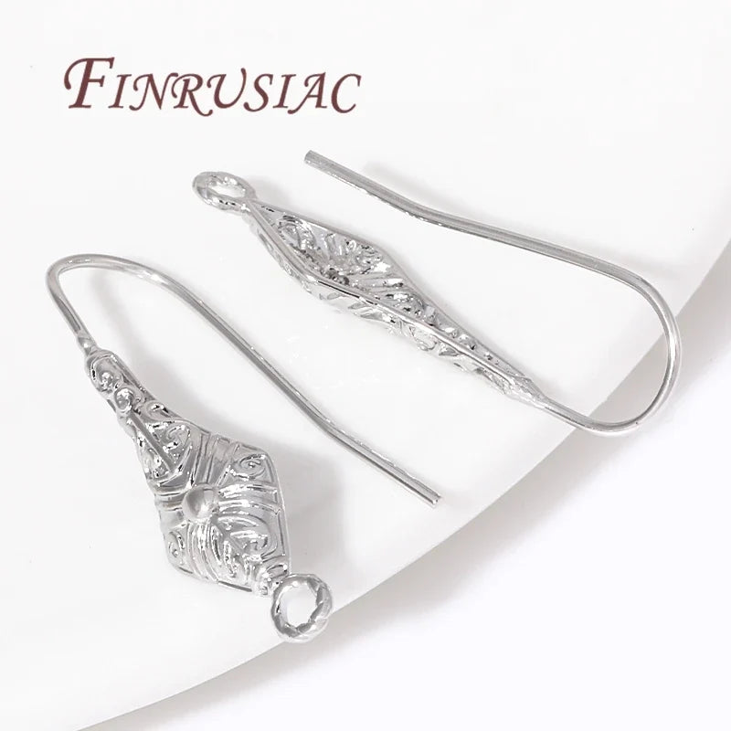 Rhodium Plated Ear Hook Earring Clasps – DIY Jewelry Findings