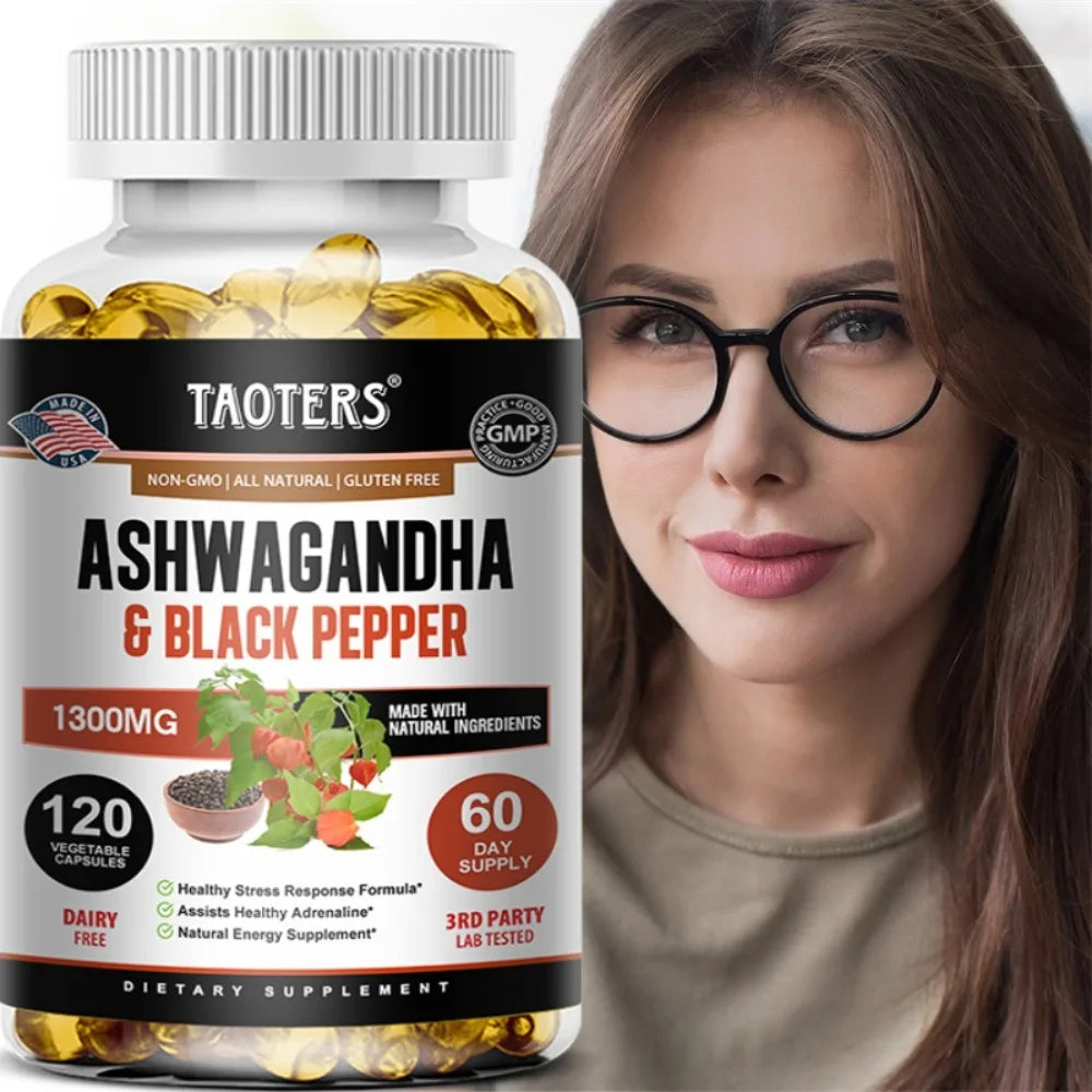 Ashwagandha Black Pepper Softgels – Sleep & Calm Support