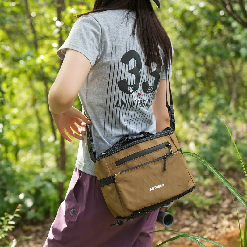Men's Lightweight Plaid Crossbody Bag – Casual Shoulder Bag