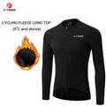 X-TIGER Men's Winter Thermal Fleece Cycling Jersey Long Sleeve