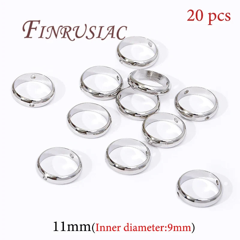 20Pcs 18K Gold Plated Bead Frames & Spacer Connectors DIY
