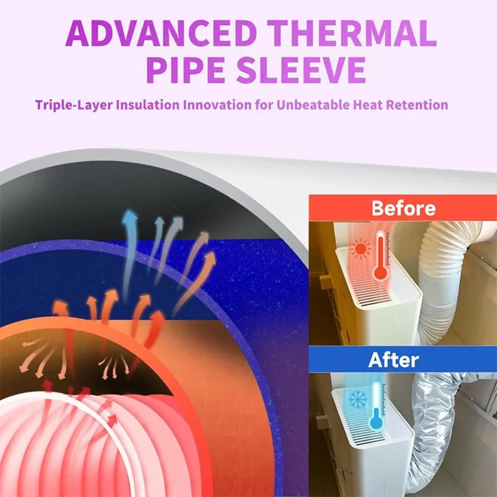 Insulated AC Vent Hose Cover | Portable Air Conditioner Duct Sleeve
