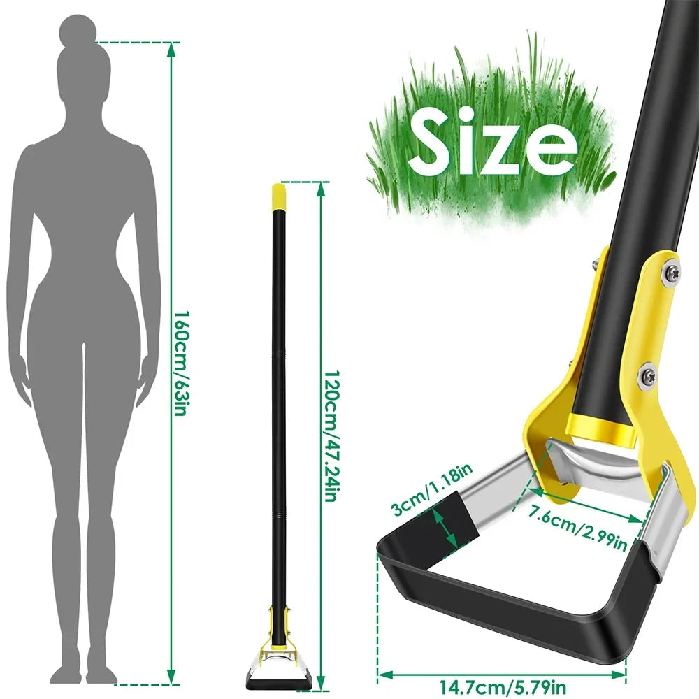 Stainless Steel Stirrup Loop Garden Hoe – Long Handle