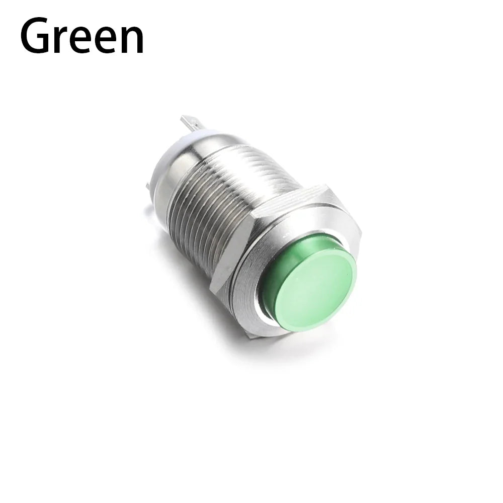 12mm Waterproof Momentary Metal Push Button Switch 250V