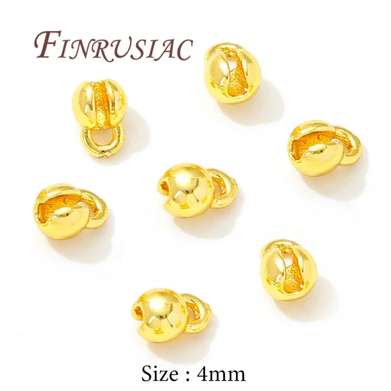 18K Gold Plated Crimp Bead End Caps – DIY Jewelry Findings