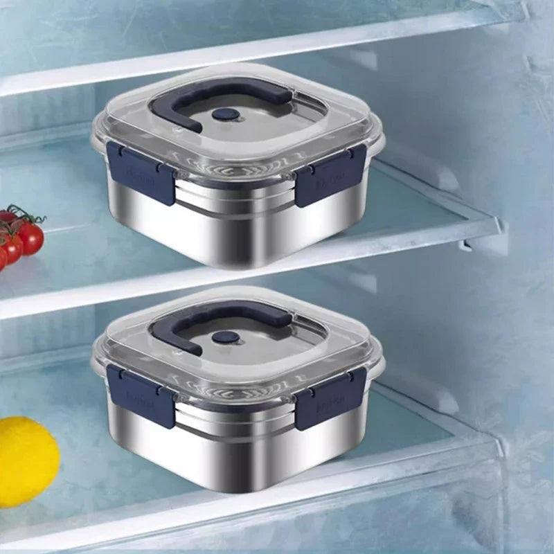 Stainless Steel Lunch Box Bento Food Container with Lid & Handle