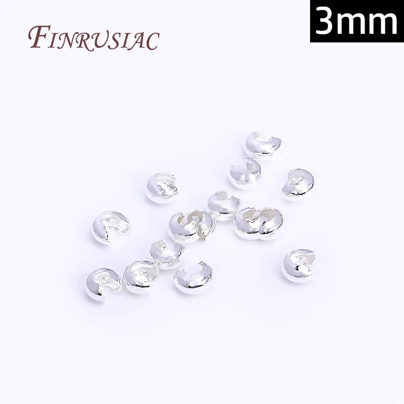 18K Gold Plated Crimp Bead Covers 3mm 4mm | DIY Jewelry Findings