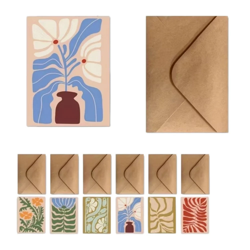 Boho Floral Thank You Cards with Envelopes – 12 or 24 Pack