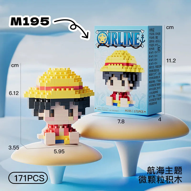 One Piece Anime Mini Block Figures – 20 Styles | 3D Assembly Toy