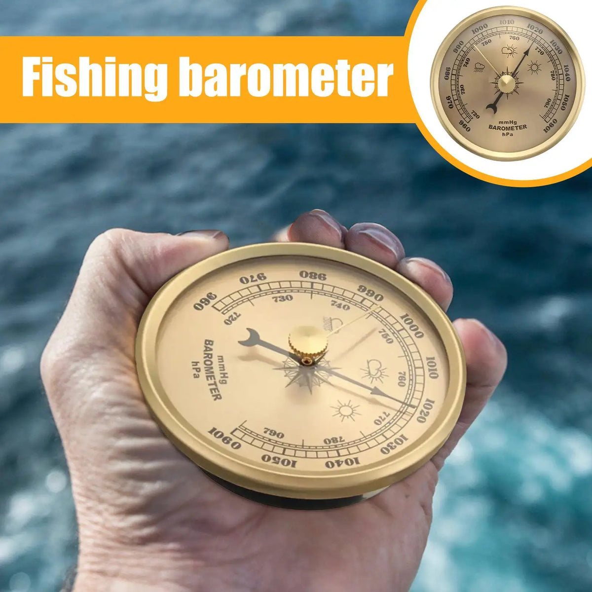Portable Fishing Barometer – Air Pressure & Weather Gauge