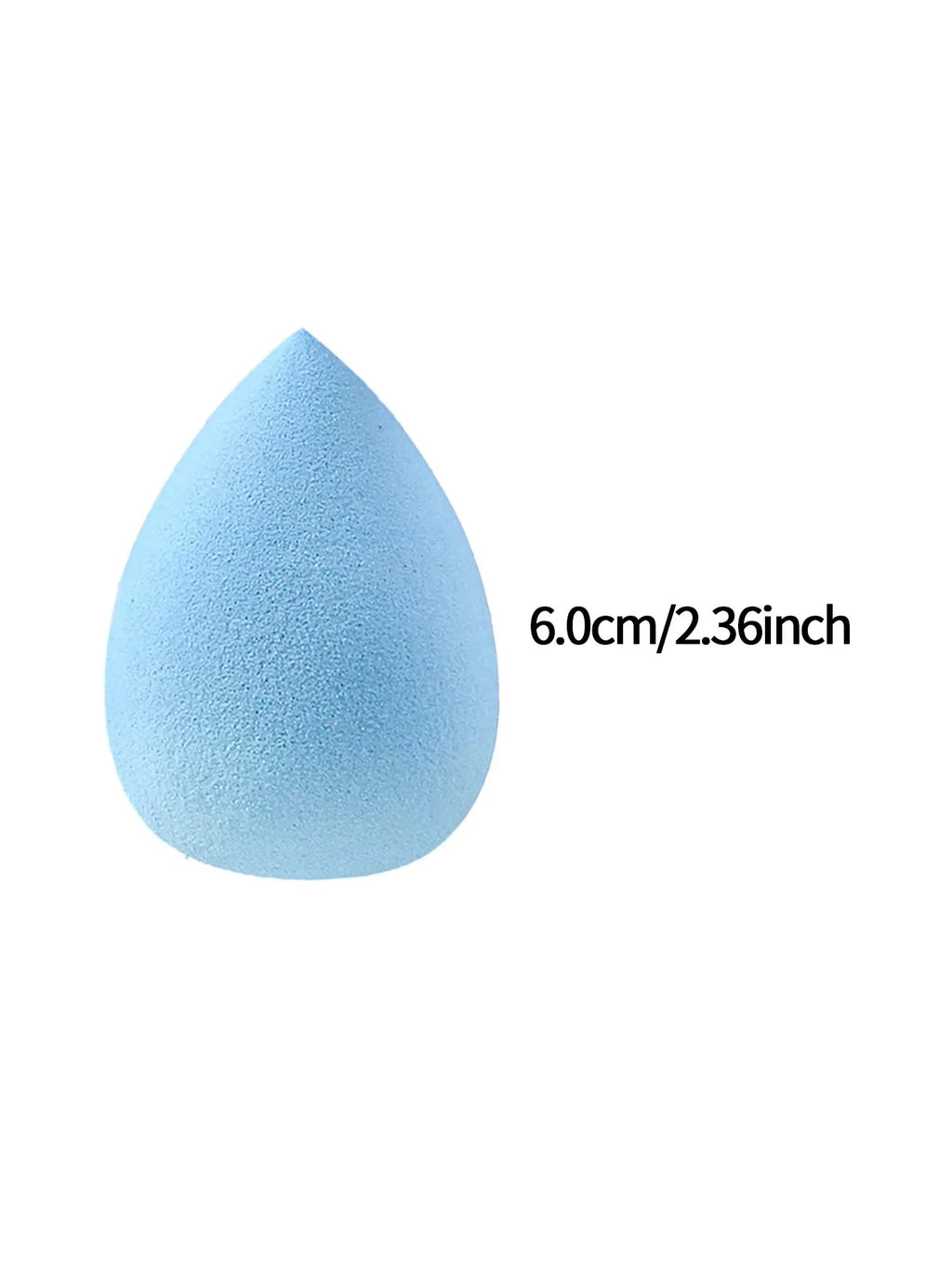 Blue Teardrop Makeup Puff Set – 6 Pc Non-Latex Sponges