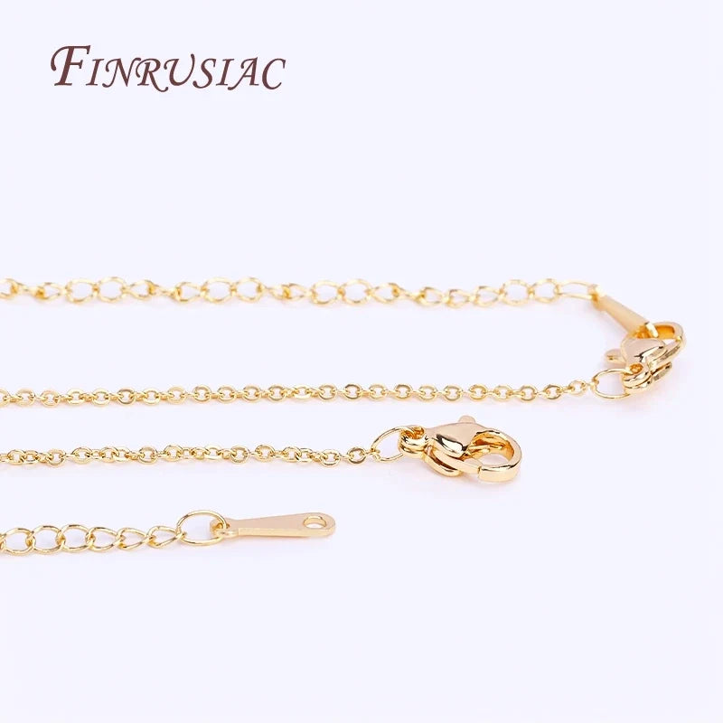 18K Gold Plated O Chain & Bead Chain for Necklace Making 49cm