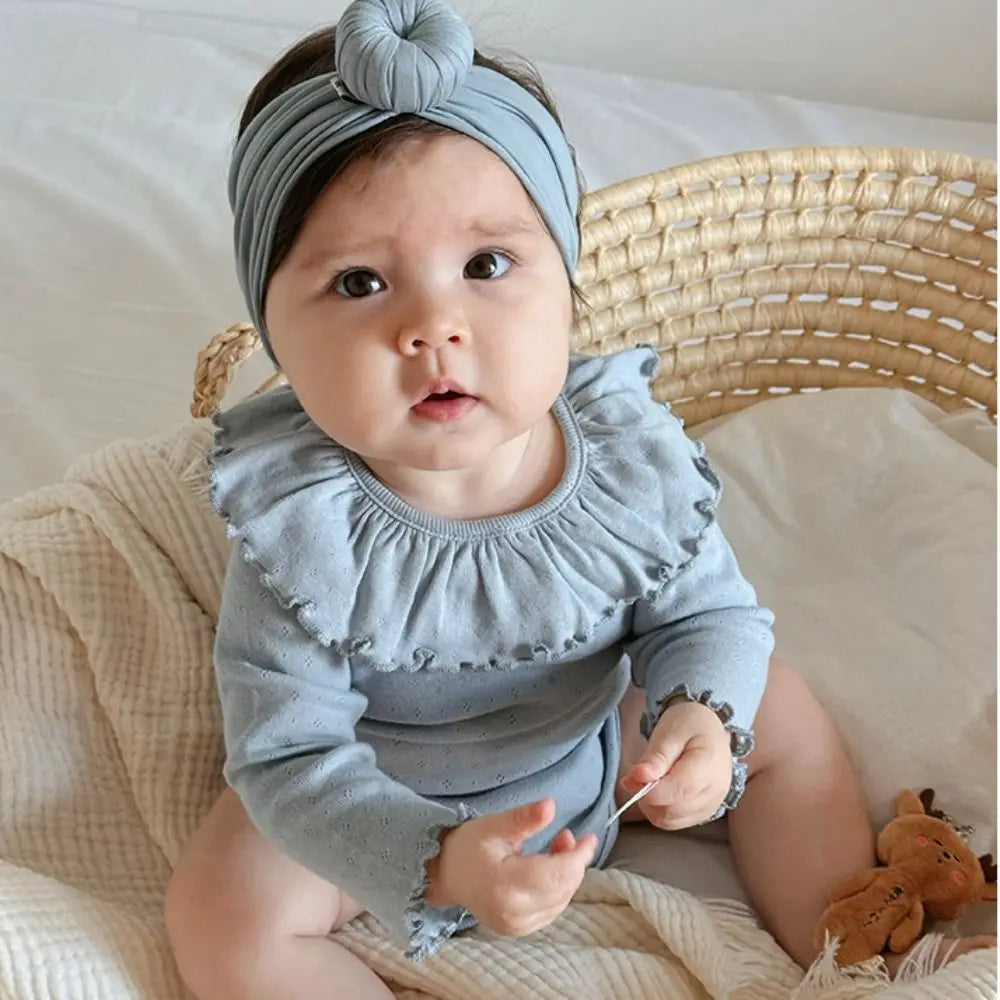 Pure Cotton Baby Girl Bodysuit – Seamless Breathable Summer