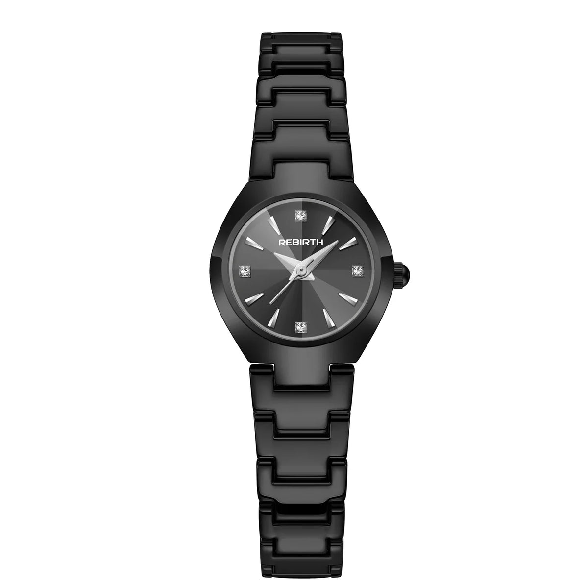 REBIRTH Women's Polygonal Dial Quartz Watch – Elegant Style