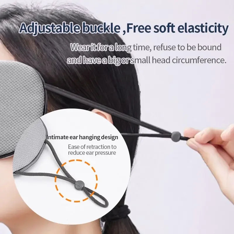 Korean Ice Silk Sleep Mask – Dual Use, Adjustable, Light Blocking