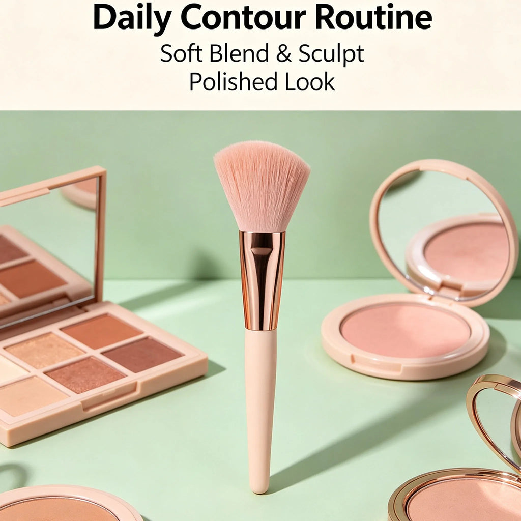 Angled Blush Contour Highlighter Brush – Soft Bristles | Nixie