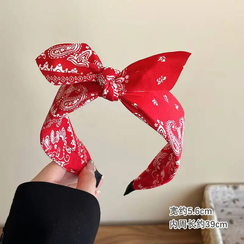 Paisley Cotton Hair Claw Clip with Bow | Women & Girls