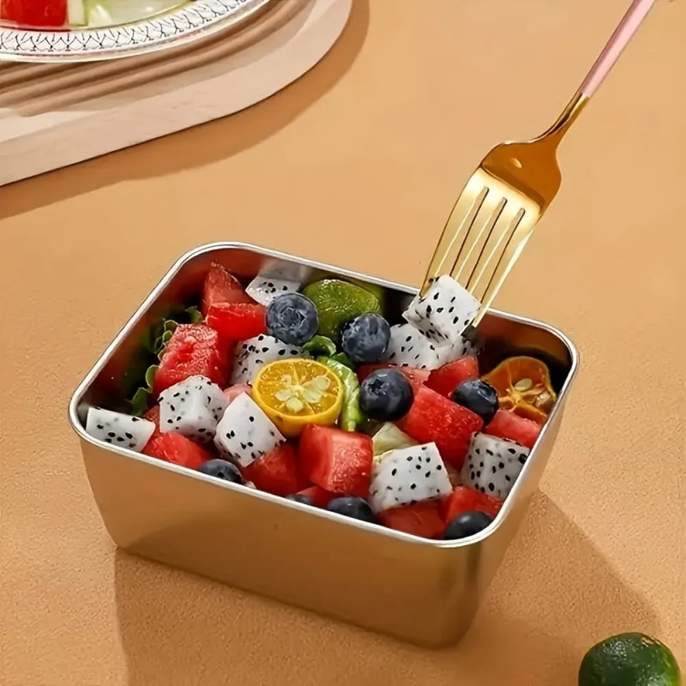 6-Piece Stainless Steel Leakproof Stackable Food Containers