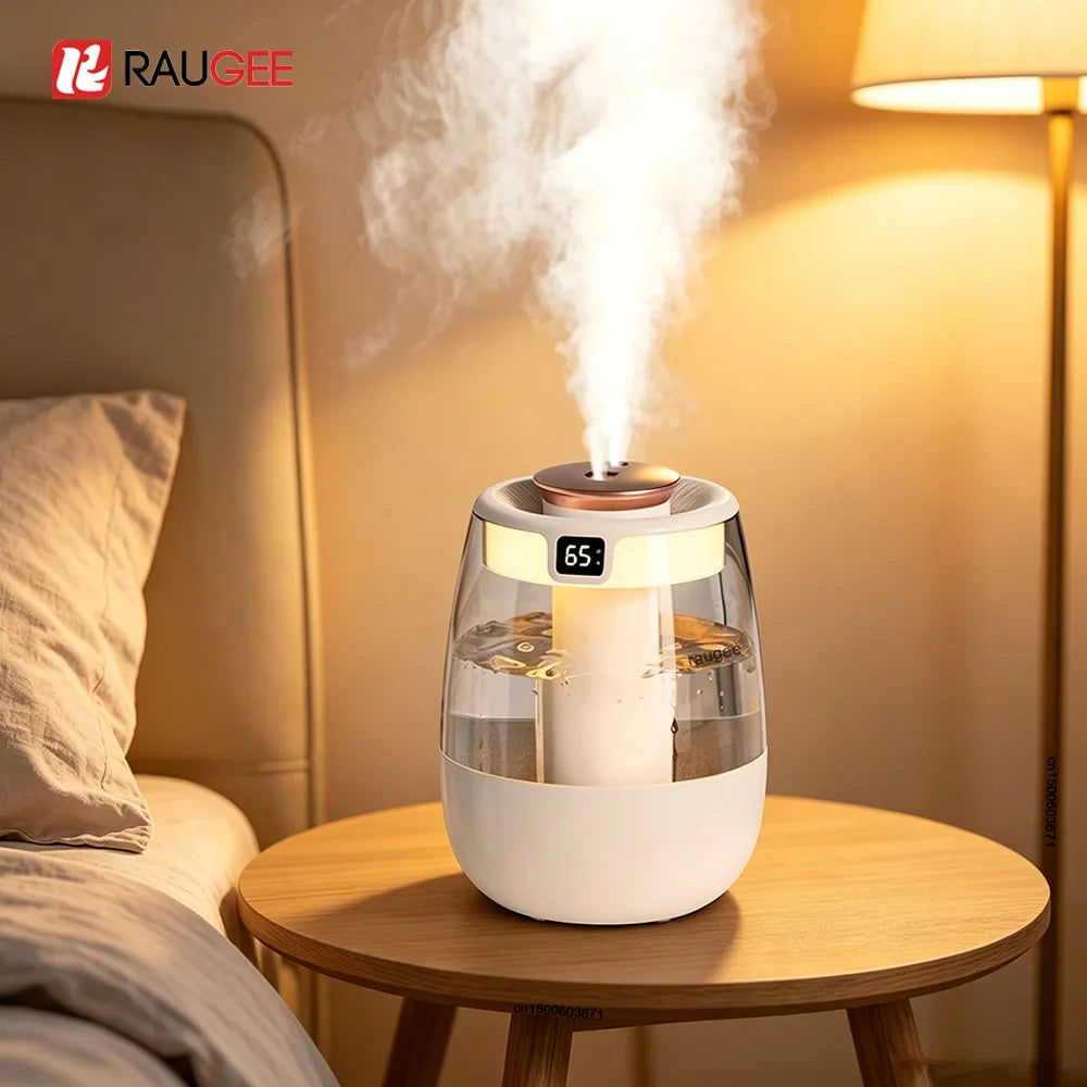 Raugee Dual Nozzle USB Cool Mist Humidifier – 1.3L Night Light
