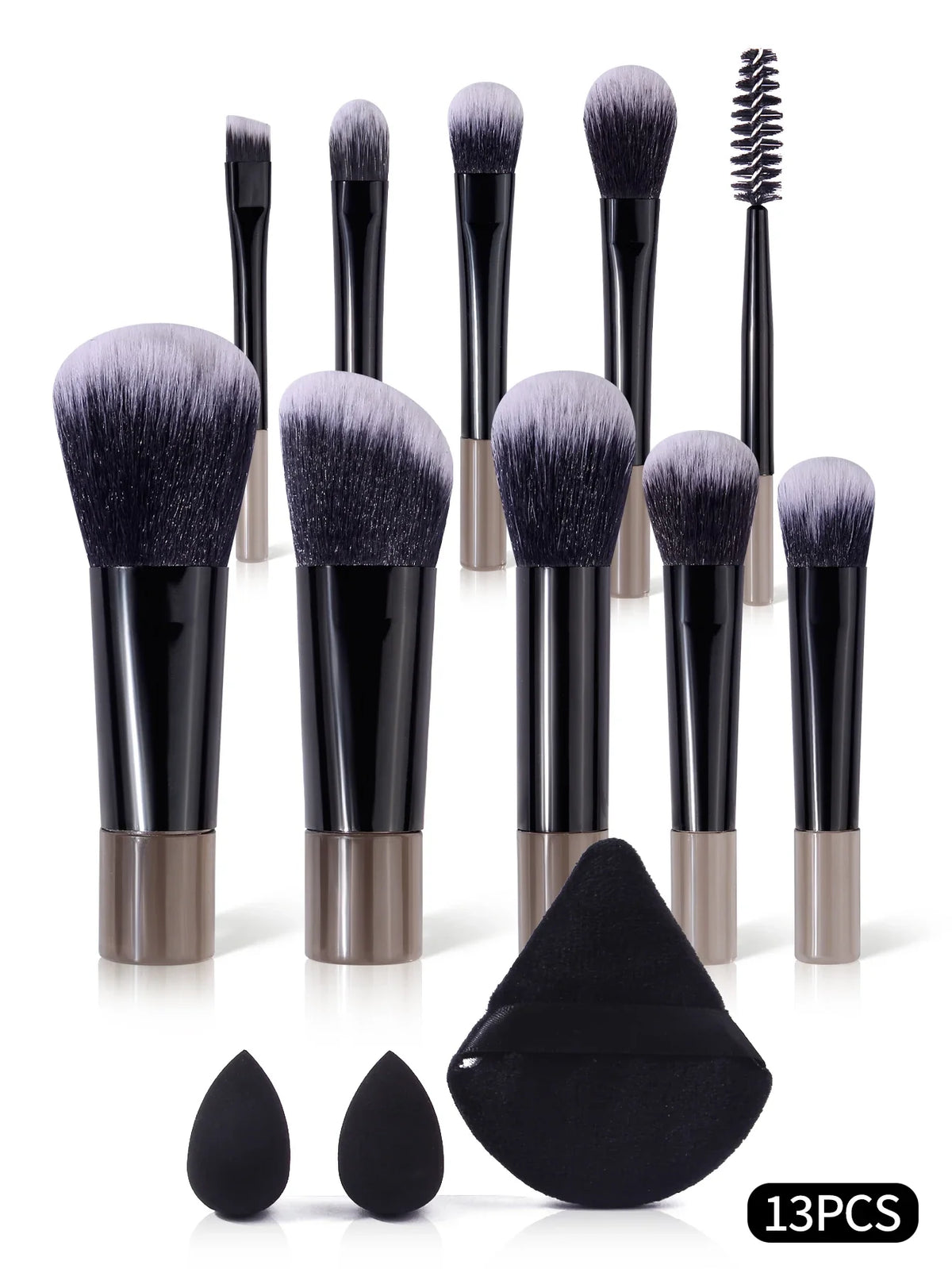 13-Piece Makeup Brush Set – Foundation, Eyeshadow & Blush
