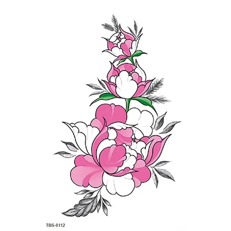 Animal Temporary Tattoo Stickers – Whale Deer Panda Black Line