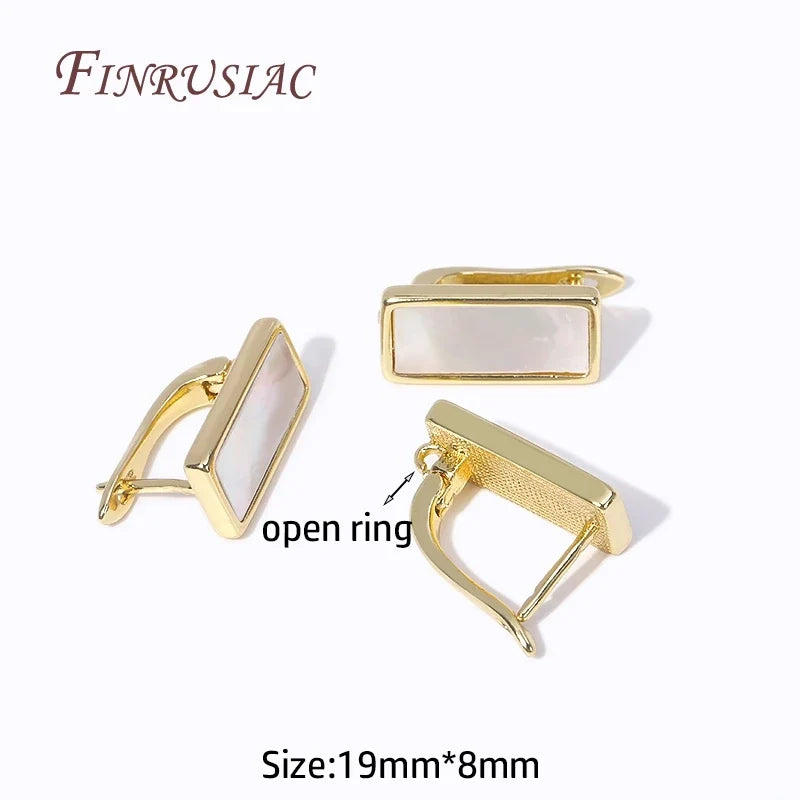 18K Gold Plated Shell Earring Hooks & Clasps | DIY Jewelry Findings
