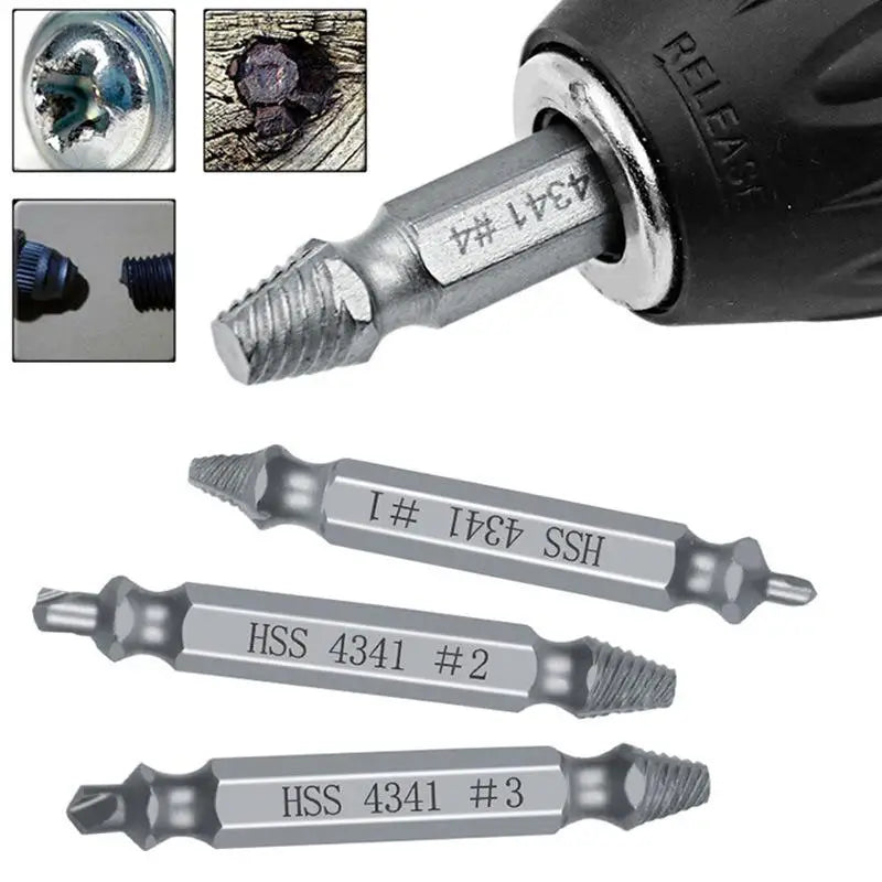 6-Piece Screw Extractor Set – Broken Bolt & Stripped Remover