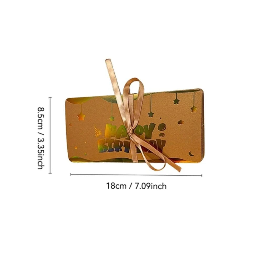 3D Pop-Up Birthday Card with LED Light & 6 Cash Gift Slots