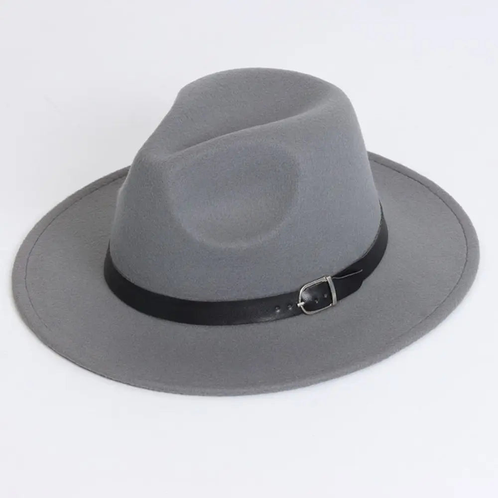 Wide Brim Felt Fedora Hat – Jazz Cap for Dance & Party