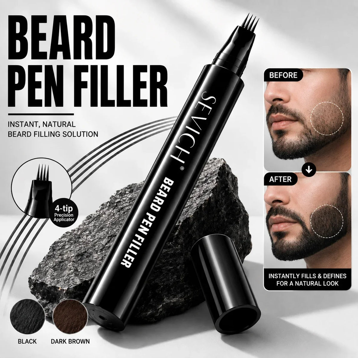 SEVICH Waterproof Beard Filler Pen | Fuller Beard Instantly
