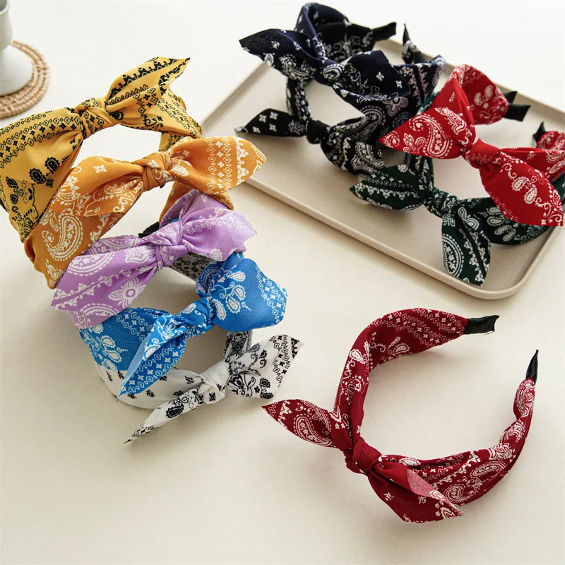 Paisley Knotted Turban Headband – Boho Hair Wrap for Women