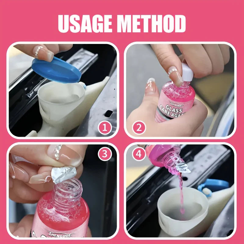 Winter Windshield Washer Fluid – Anti-Freeze Oil Film Cleaner