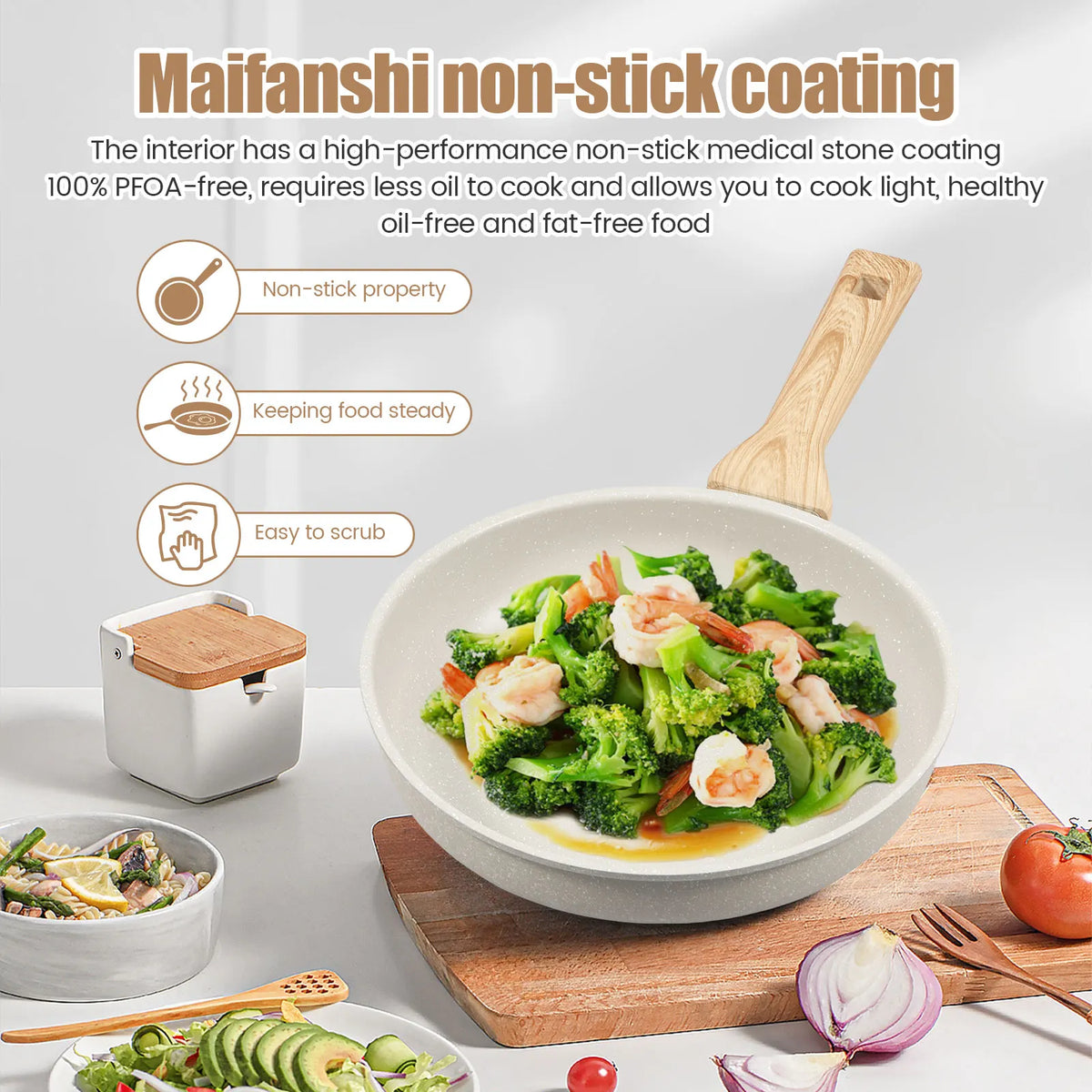 Nixie Nonstick Frying Pan Skillet – Maifanite Coating