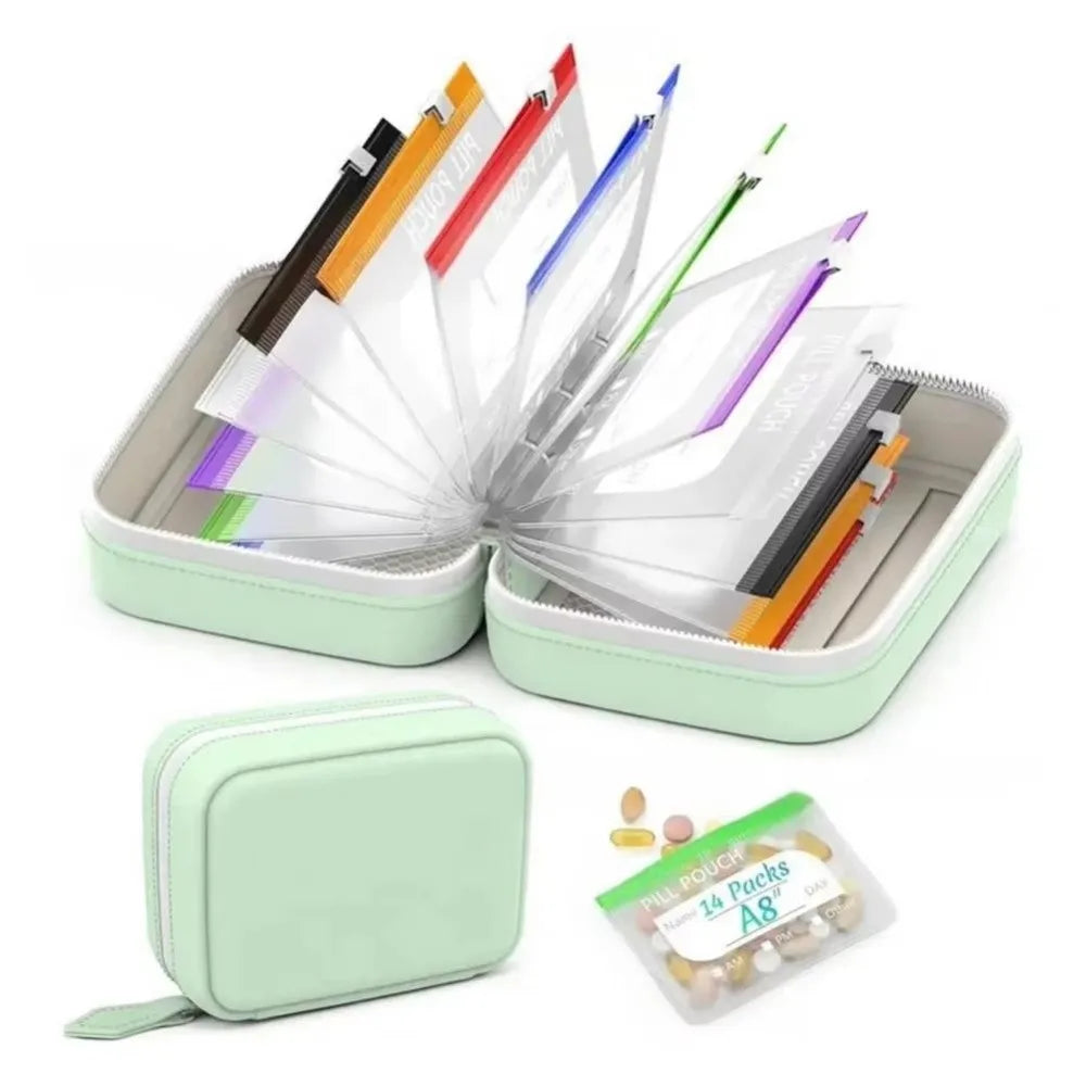BPA-Free Weekly Pill Organizer 7/14 PCS Waterproof Pouches
