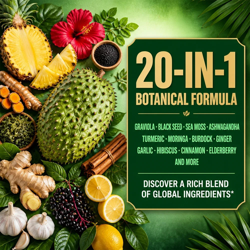 Graviola Soursop Supplement – Immune & Cell Support Capsules