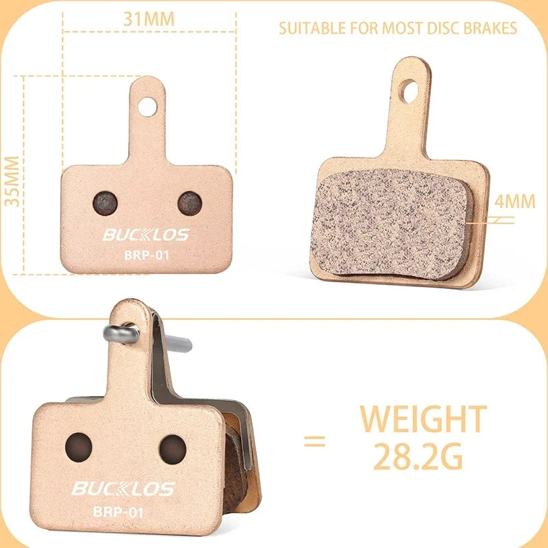 BUCKLOS Sintered MTB Disc Brake Pads – Shimano B01S B05S Fit