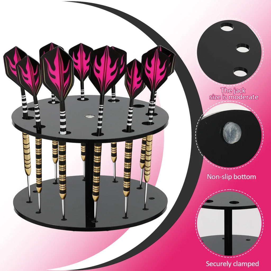 Acrylic Dart Holder Stand – 12-Dart Tabletop Display Rack