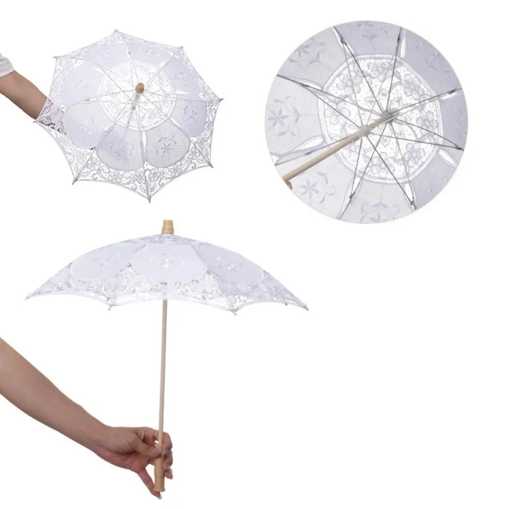 Embroidery Lace Parasol Umbrella – Wedding & Photo Prop