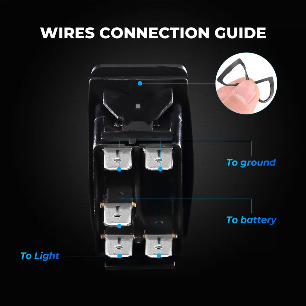 UTV LED Illuminated Rocker Switch 12-24V | Can-Am Polaris Yamaha