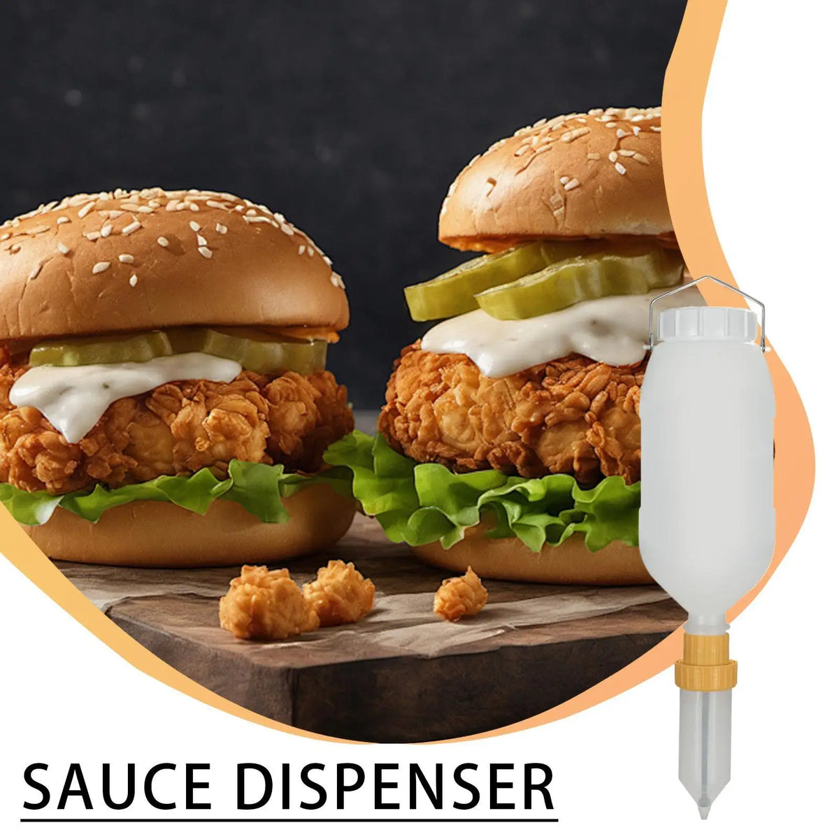 Hanging Sauce Dispenser 2.5L – Leak-Proof Condiment Bottle