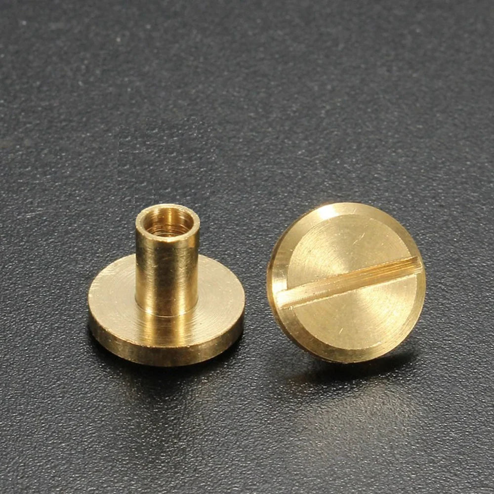 10Pcs Copper Screw Rivets 5/6.5/8mm – Leather Craft Bags