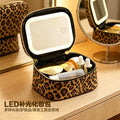 LED Makeup Bag with Mirror & Light – Rechargeable Cosmetic Organizer