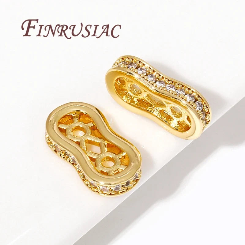 18K Gold Plated Zircon Spacer Beads – DIY Jewelry Findings