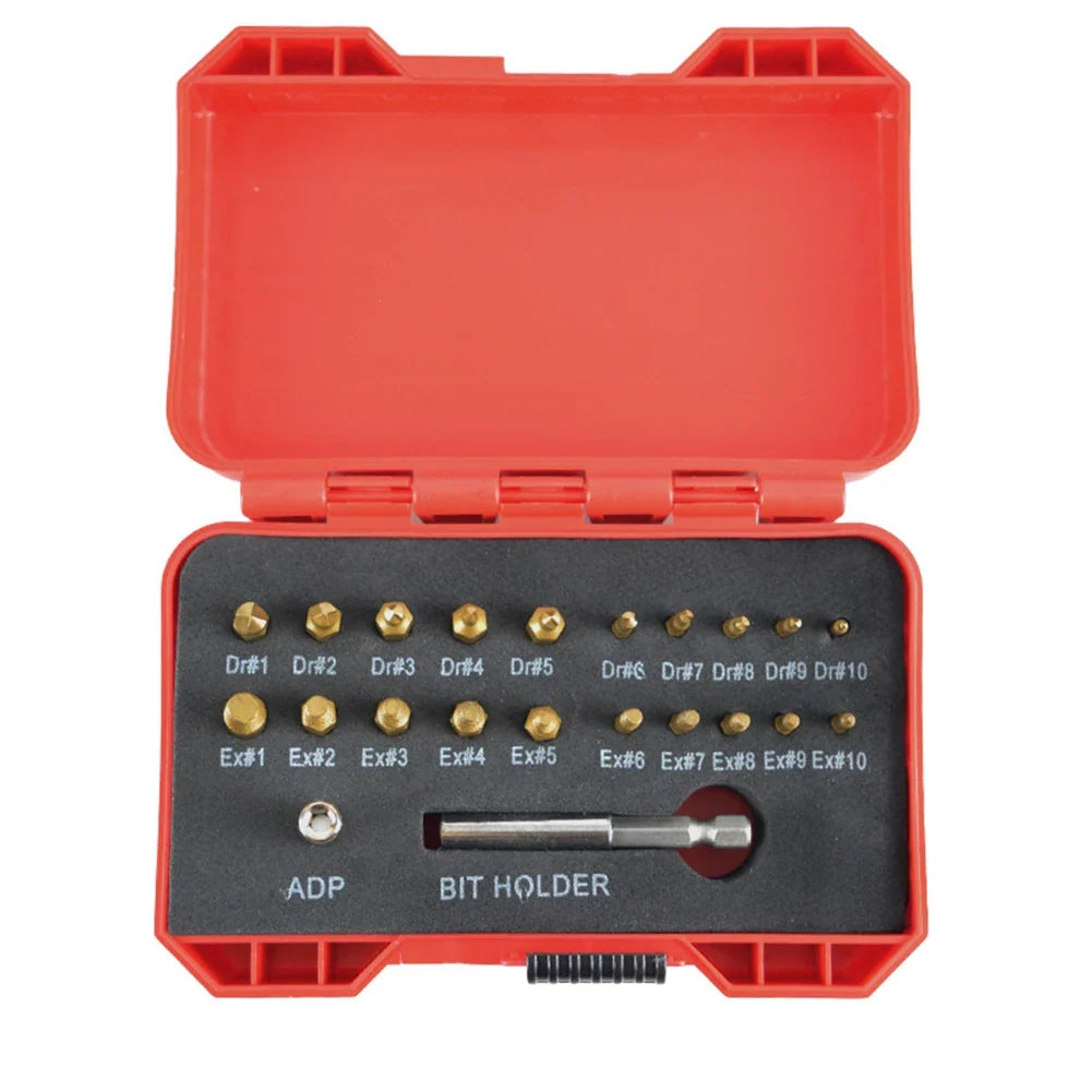 DAZZLEEX 22-Pc Screw Extractor Set with Magnetic Bit Holder