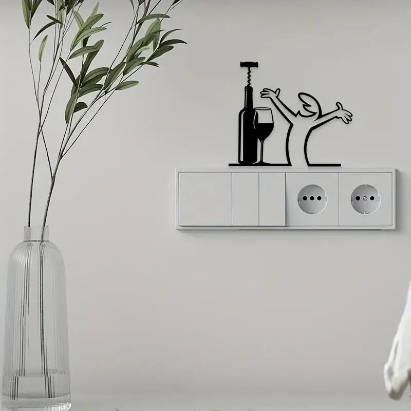 Line Figure Modern Metal Wall Art Poster – Easy Hang Decor
