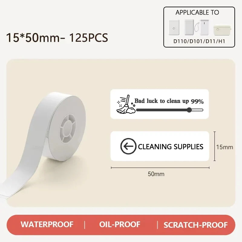NIIMBOT Thermal Label Sticker Roll – D110, D11, D101 Compatible