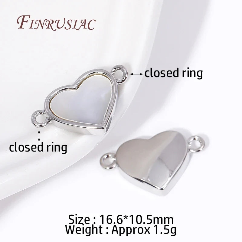 18K Gold Plated Shell Heart Charm Pendant – DIY Jewelry Making